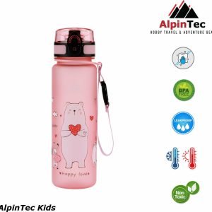 AlpinTec παγούρι ροζ γάτες 500 ml