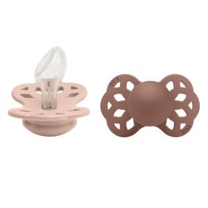ΠΙΠΙΛΕΣ BIBS INFINITY 2PACK SILICONE SYMETRICAL No 2 – BLUSH/WOODCHUCK