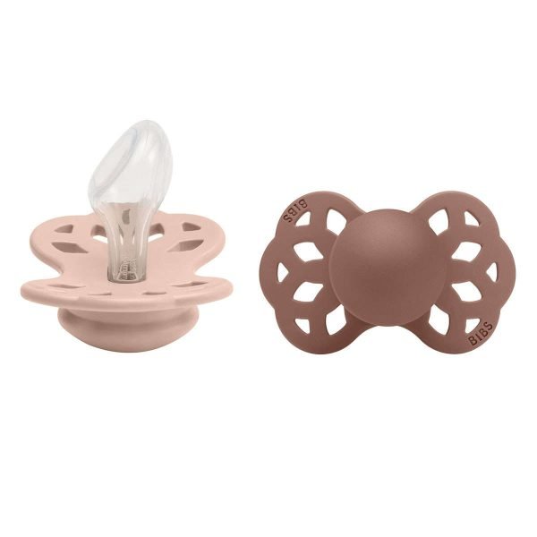 ΠΙΠΙΛΕΣ BIBS INFINITY 2PACK SILICONE SYMETRICAL No 2 – BLUSH/WOODCHUCK
