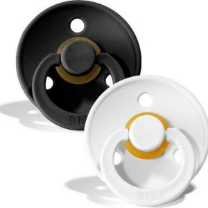 BIBS ΠΙΠΙΛΕΣ COLOUR ROUND -2 PACK- BLACK/WHITE No1