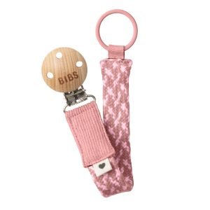 ΚΛΙΠ ΠΙΠΙΛΑΣ BIBS PACI BRAID DUSTY PINK/BABY PINK