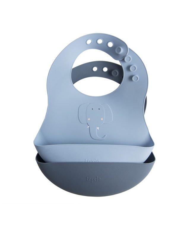 SILICONE BIB 2-PACK - MR. ELEPHANT