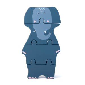 Trixie. Ξύλινο παζλ με 4 κομμάτια. Mrs. Elephant.