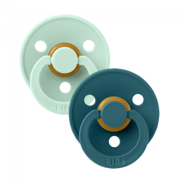 BIBS ΠΙΠΙΛΕΣ COLOUR ROUND -2 PACK- NORDIC MINT / FOREST LAKE No 2