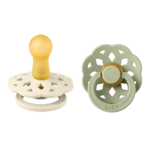 BIBS ΠΙΠΙΛΕΣ BOHEME ROUND LATEX 2 PACK- IVORY/SAGE No2