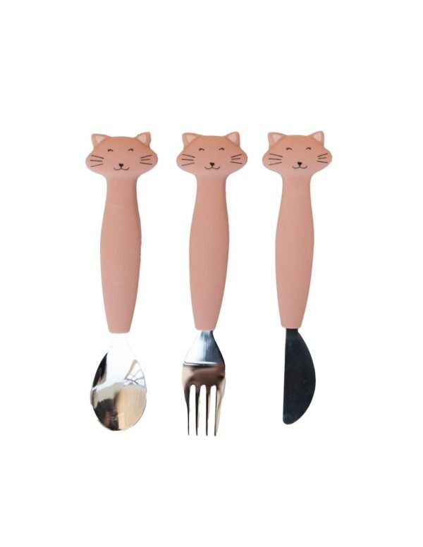 SILICONE CUTLERY SET 3-PACK - MRS. CAT