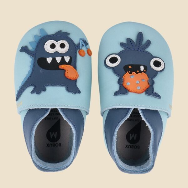 Bobux: Soft sole (3-21 μηνών) Monster Celestian Blue
