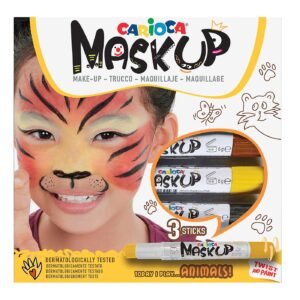 Βαφές Προσώπου 3τεμ Carioca Maskup (Καφέ-Κίτρινο-Μαύρο)