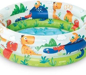 Intex Πισίνα 3-Ring Dino Buddies Baby Pool 61x61x22cm