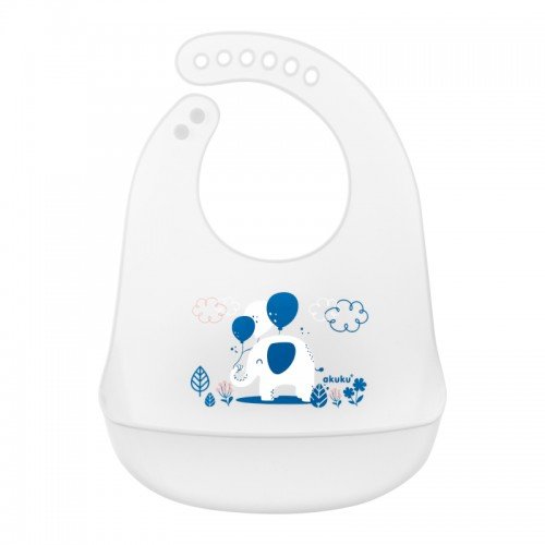 Σαλιάρα Σιλικόνης Με Τσεπάκι Ελεφαντάκι