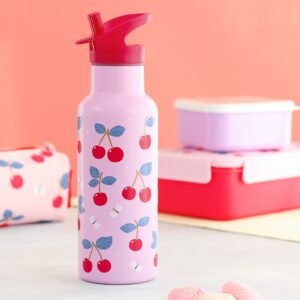 A Little Lovely Company: XL Μπουκάλι με διπλό τοίχωμα από ανοξείδωτο ατσάλι 500ml - Cherries