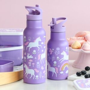 A Little Lovely Company: XL Μπουκάλι με διπλό τοίχωμα από ανοξείδωτο ατσάλι 500ml Unicorn Dreams