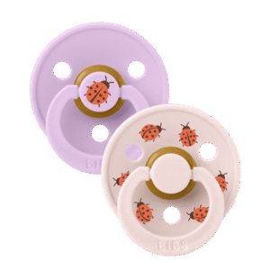 BIBS – STUDIO COLLECTION ΣΕΤ ΠΙΠΙΛΕΣ 2ΤΜΧ – LADYBUG/VIOLET SKY MIX – ΣΤΡΟΓΓΥΛΗ No1