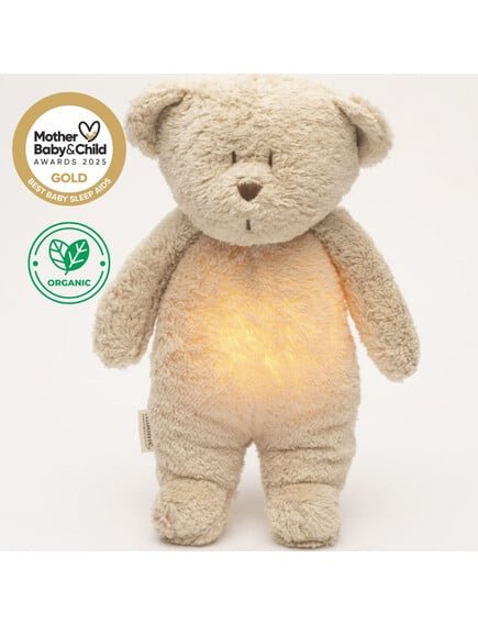 MOONIE 2.0: Επαναφορτιζόμενο βοήθημα ύπνου με ηχογράφηση & αισθητήρα κλάματος – Οργανικό βαμβάκι Sand