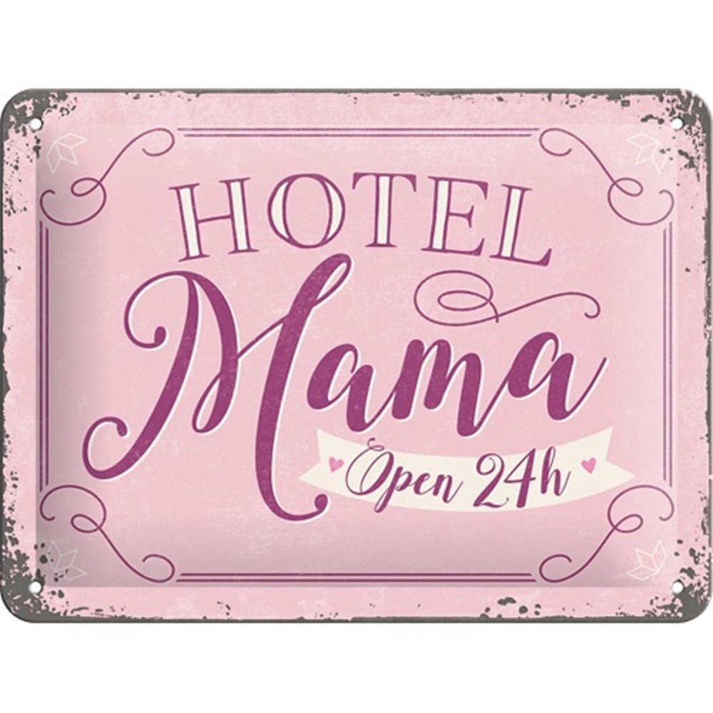 Nostalgic Μεταλλικός πίνακας Word Up Hotel Mama