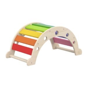 Viga ξύλινη γέφυρα αναρρίχησης - ισορροπίας "Ουράνιο τόξο".