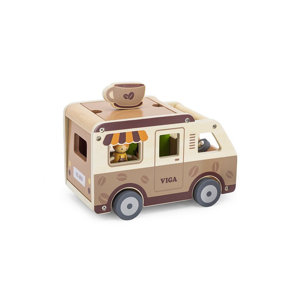 Viga ξύλινη καντίνα καφέ με αξεσουάρ και φιγούρα - Image 4