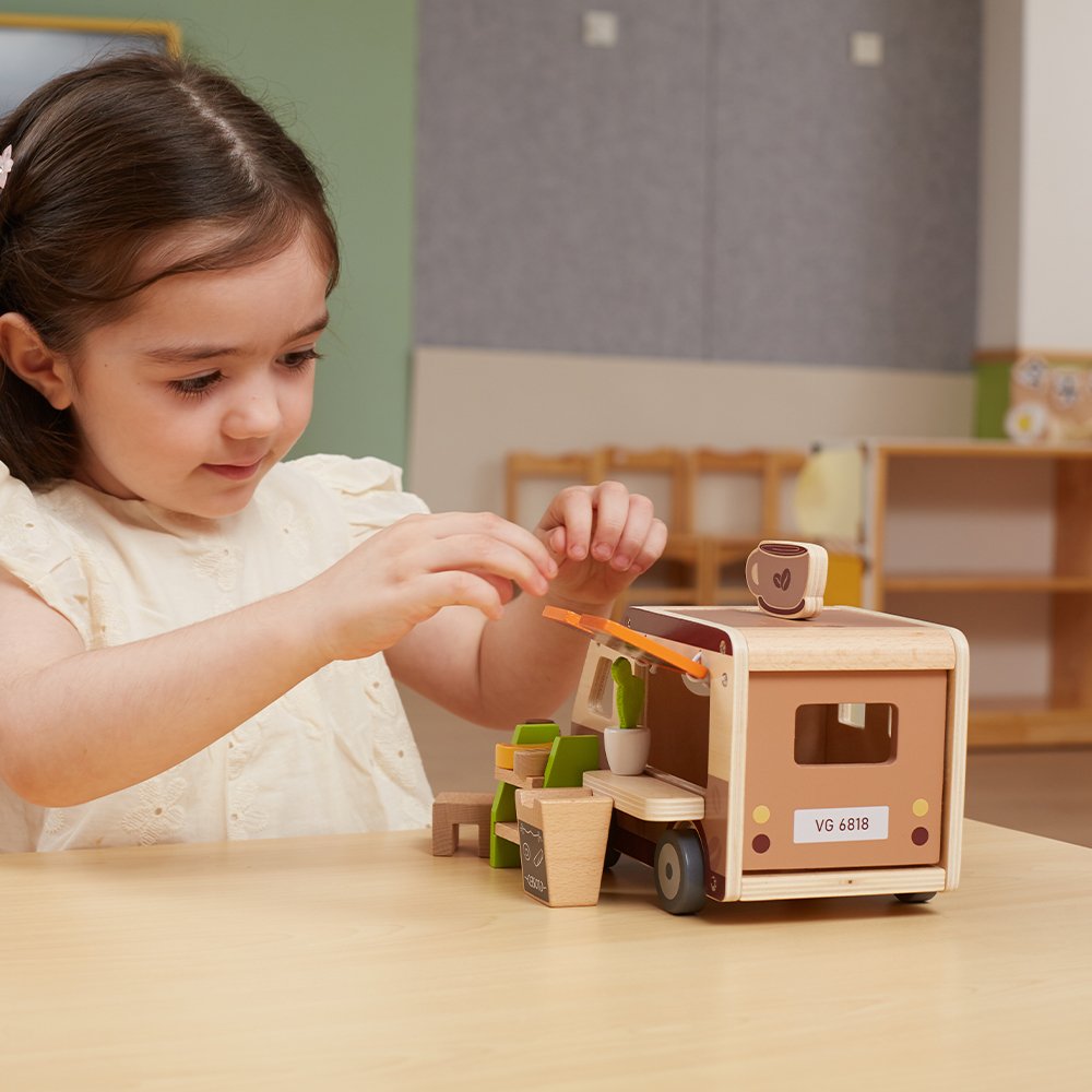 Viga ξύλινη καντίνα καφέ με αξεσουάρ και φιγούρα - Image 2