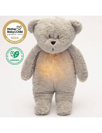 MOONIE 2.0: Επαναφορτιζόμενο βοήθημα ύπνου με ηχογράφηση & αισθητήρα κλάματος – Οργανικό βαμβάκι Gray