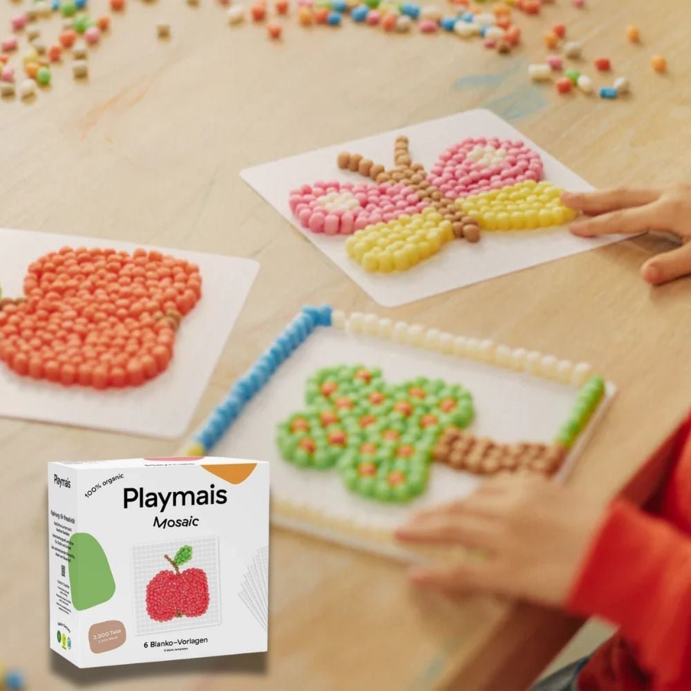 Playmais: Κατασκευές με κάρτες και σφουγγαράκια από άμυλο καλαμποκιού 6τεμ. - κενές κάρτες για ελεύθερο παιχνίδι