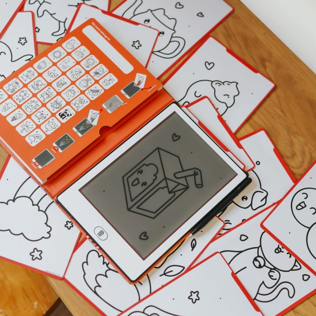 KIDYWOLF: Tablet ζωγραφικής με οθόνη LCD (30 κάρτες)- Kawai - Image 9