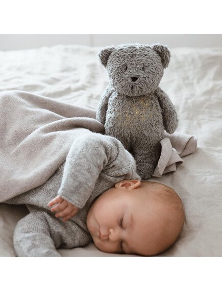 MOONIE 2.0: Επαναφορτιζόμενο βοήθημα ύπνου με ηχογράφηση & αισθητήρα κλάματος – Οργανικό βαμβάκι Gray - Image 5