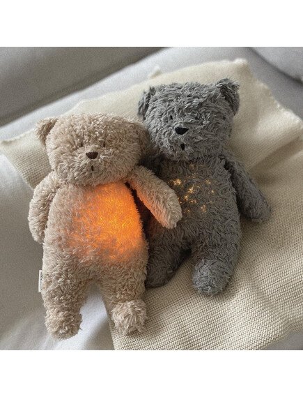 MOONIE 2.0: Επαναφορτιζόμενο βοήθημα ύπνου με ηχογράφηση & αισθητήρα κλάματος – Οργανικό βαμβάκι Gray - Image 6