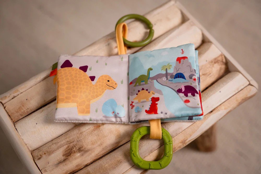 Μαλακό Διαδραστικό Βιβλιαράκι για Βρέφη Dino - Image 2