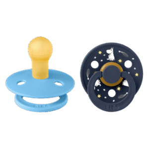 Bibs X Moomins colour Σετ πιπίλες 2τμχ – GOODNIGHT BREEZE/DEEP SPACE MIX– Στρόγγυλη No2