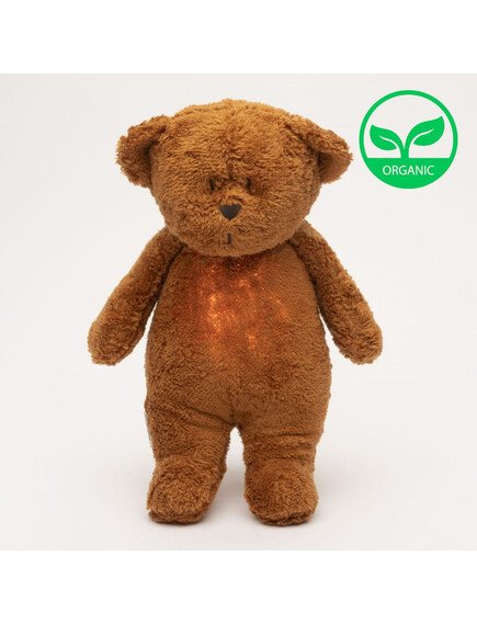 MOONIE 2.0: Επαναφορτιζόμενο βοήθημα ύπνου με ηχογράφηση & αισθητήρα κλάματος – Οργανικό βαμβάκι Caramel - Image 4