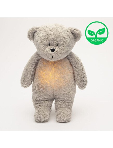 MOONIE 2.0: Επαναφορτιζόμενο βοήθημα ύπνου με ηχογράφηση & αισθητήρα κλάματος – Οργανικό βαμβάκι Gray - Image 3