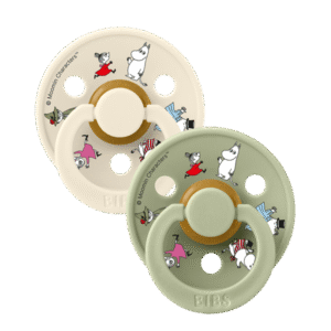 BIBS X MOOMINS COLOUR ΣΕΤ ΠΙΠΙΛΕΣ 2ΤΜΧ – FRIENDS IVORY/SAGE – ΣΤΡΟΓΓΥΛΗ No1