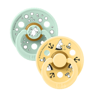 BIBS X MOOMINS COLOUR ΣΕΤ ΠΙΠΙΛΕΣ 2ΤΜΧ – SAILING NORDIC MINT/PALE BUTTER MIX – ΣΤΡΟΓΓΥΛΗ No1