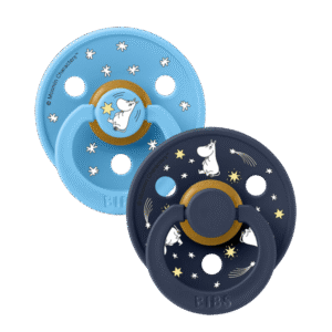 BIBS X MOOMINS COLOUR ΣΕΤ ΠΙΠΙΛΕΣ 2ΤΜΧ – GOODNIGHT BREEZE/DEEP SPACE MIX – ΣΤΡΟΓΓΥΛΗ No1