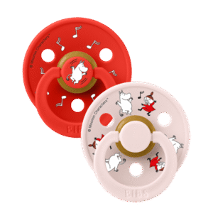 BIBS X MOOMINS COLOUR ΣΕΤ ΠΙΠΙΛΕΣ 2ΤΜΧ – DANCING CANDY APPLE/PETAL MIX – ΣΤΡΟΓΓΥΛΗ No2