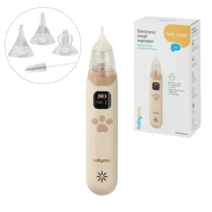 BabyOno: Ηλεκτρικός ρινικός αποφρακτήρας - 3 επίπεδα έντασης & αθόρυβη λειτουργία - Μπεζ