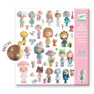 Djeco 160 αυτοκόλλητα με μεταλλικό εφέ σε 4 καρτέλες "Ο κόσμος των Tinyly"