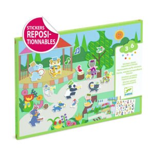 Djeco δημιουργώ εικόνες με αυτοκόλλητα επαναχρησιμοποιούμενα "Μουσική"