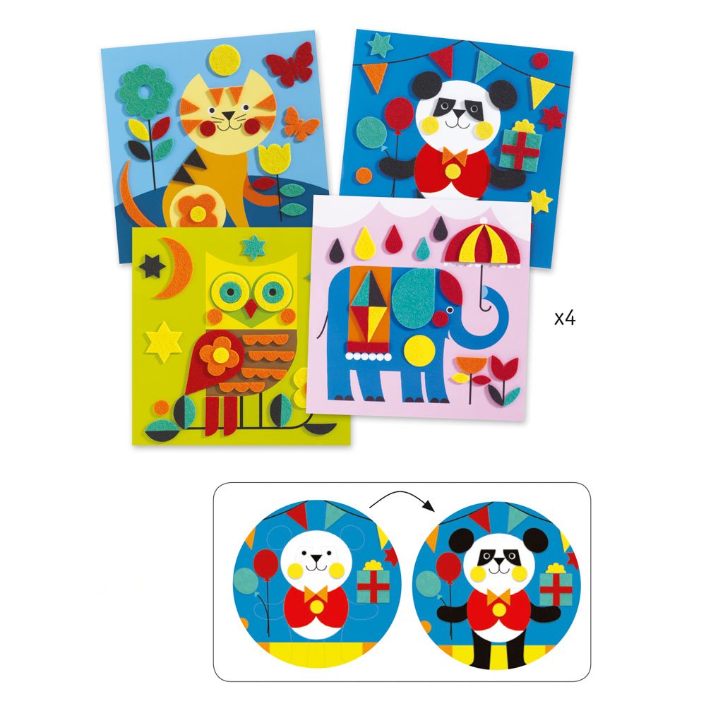 Djeco Κολάζ με αυτοκόλλητα τσόχας "Πάντα" - Image 2