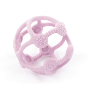 Ορθοδοντικό μασητικό από μαλακή σιλικόνη σε σχήμα μπάλας-Ροζ