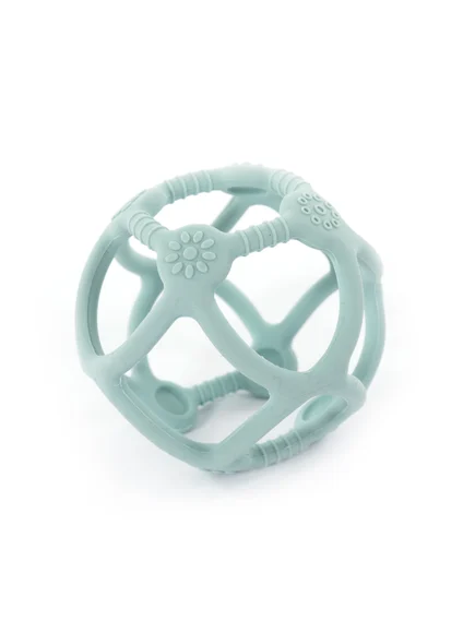 Ορθοδοντικό μασητικό από μαλακή σιλικόνη σε σχήμα μπάλας-Μπλε