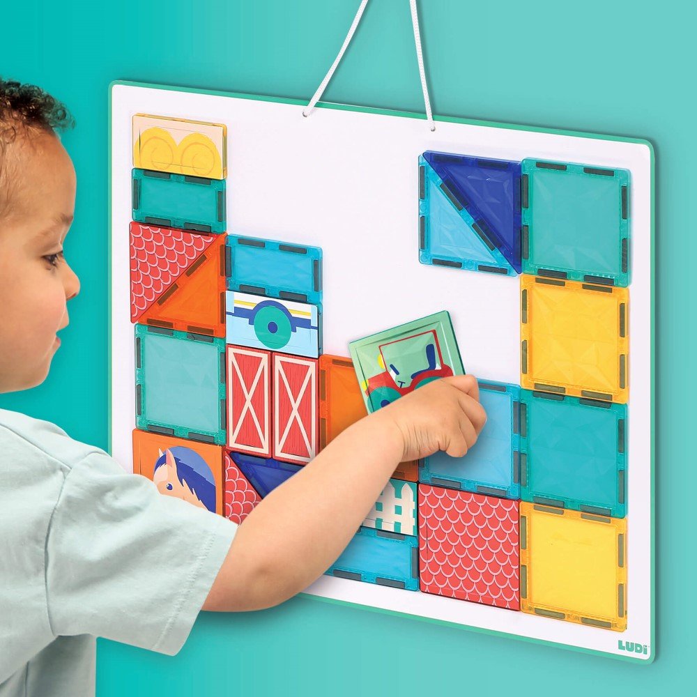 Ludi μαγνητικός πίνακας με 27 μαγνητικά κομμάτια για κατασκευές - Image 3