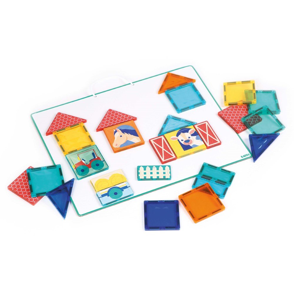 Ludi μαγνητικός πίνακας με 27 μαγνητικά κομμάτια για κατασκευές - Image 4