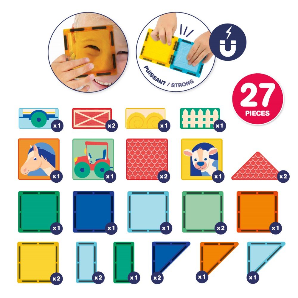 Ludi μαγνητικός πίνακας με 27 μαγνητικά κομμάτια για κατασκευές - Image 5