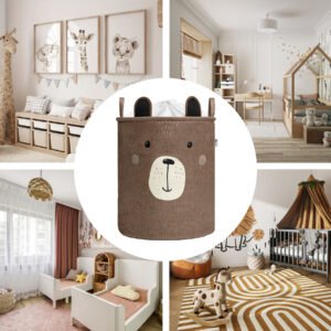 Alternative view of Sipo Premium Πολυχρηστικό με κορδόνι Καλάθι Καφέ Αρκουδάκι 63 L