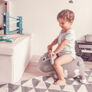 Alternative view of Kidzzfarm: Φουσκωτό παιχνίδι Ισορροπίας χοπ χοπ- Bella η αγελαδίτσα - Pink / Ροζ