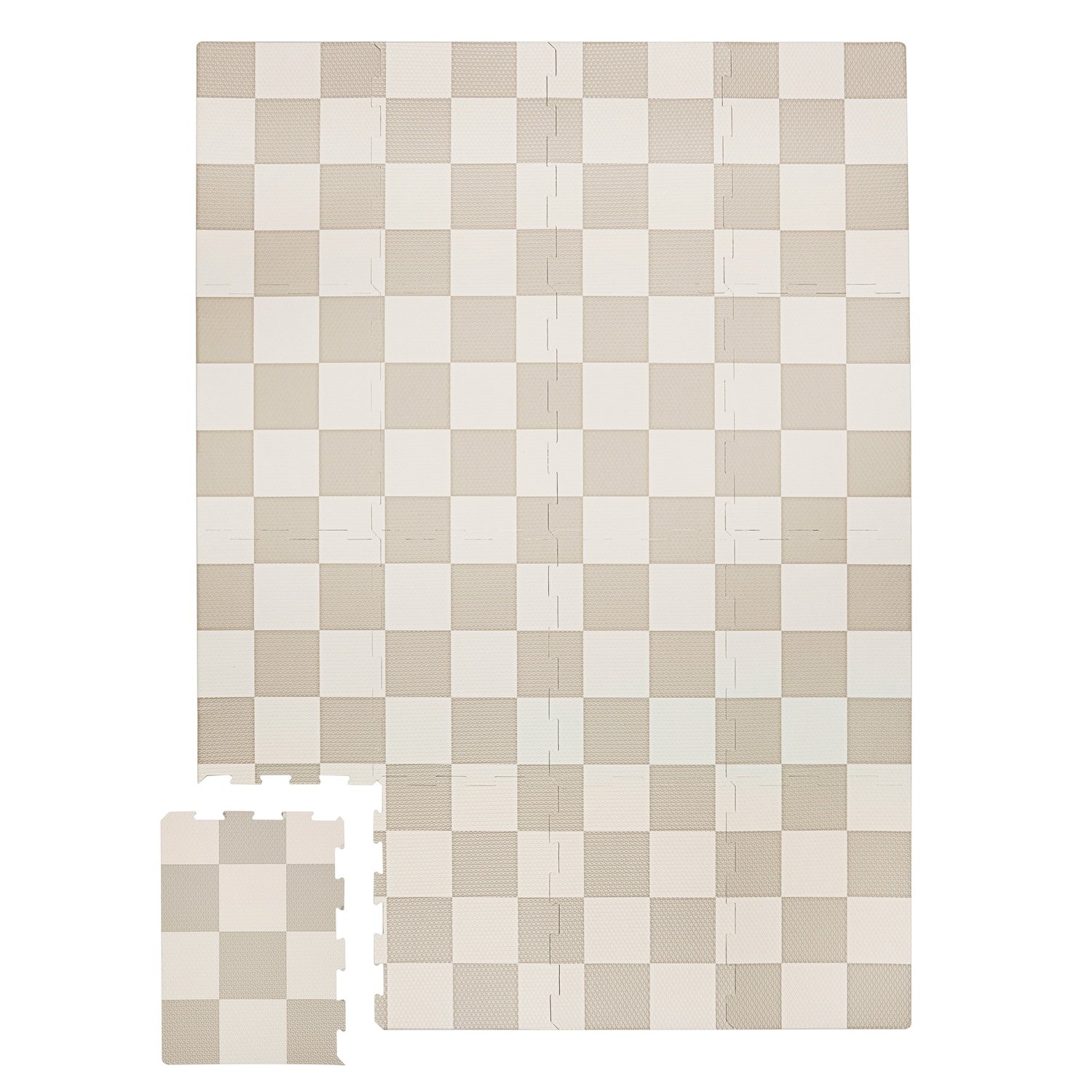 3Sprouts Παζλ δαπέδου 170x123εκ, EVA Foam Chekerboard/Beige