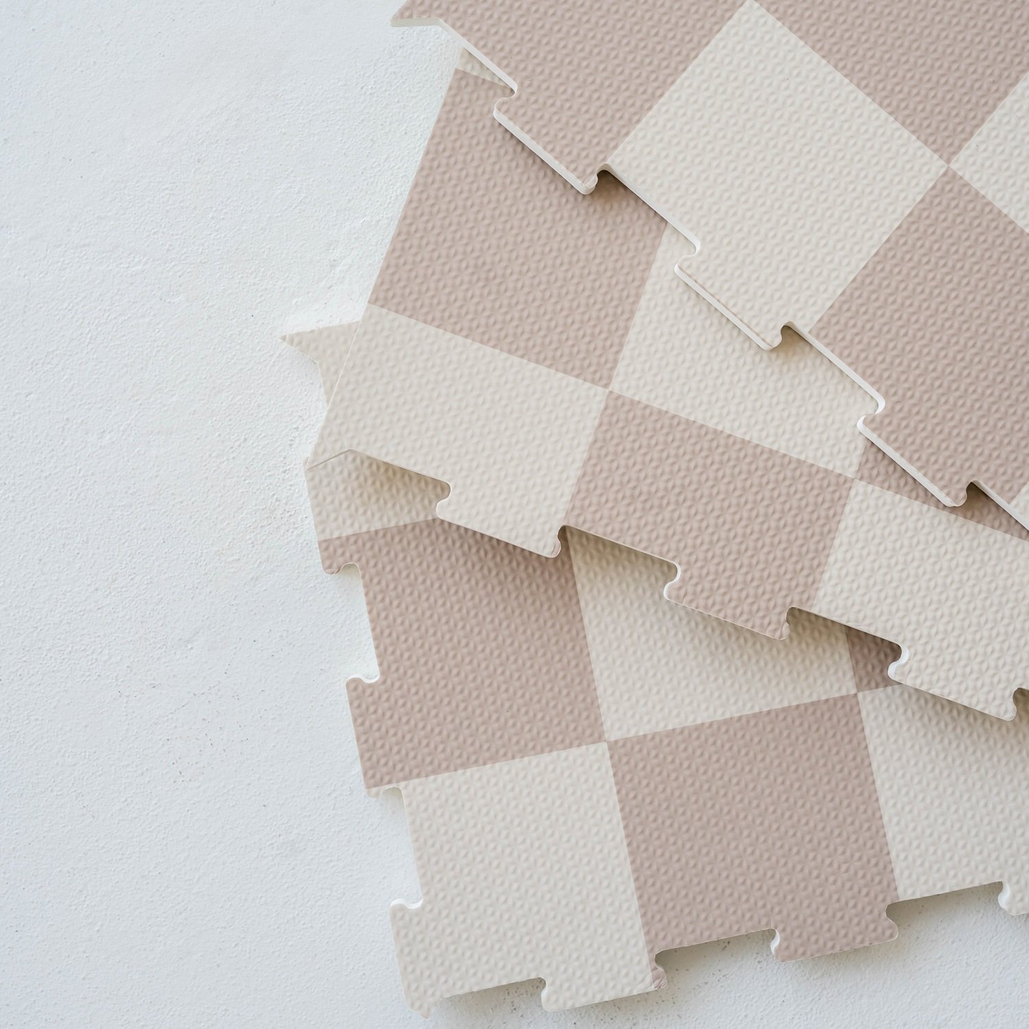 3Sprouts Παζλ δαπέδου 170x123εκ, EVA Foam Chekerboard/Beige - Image 3