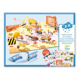 Djeco δημιουργώ 3D εικόνες με αυτοκόλλητα επαναχρησιμοποιούμενα "Οχήματα"