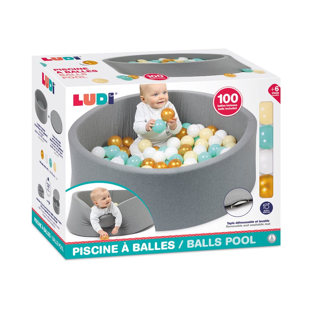 Ludi υφασμάτινη μπαλοπισίνα με 100 μπαλάκια - Image 7